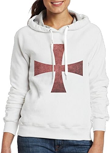Templar Knight Women's White Adult Pullover Hooded Sweatshirt
