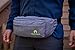 Frog Bagz - Travel Fanny Pack, Gray with Waterproof Polyester and Zippers for All-Weather Protection with Adjustable Strap from 20 Inches to 50 Inches with 4 Cargo Pockets