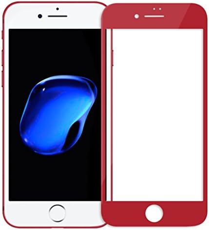 iPhone 7Plus Screen Protector Tempered Glass iPhone 3D Full-screen Carbon Fiber Soft Side(Red)