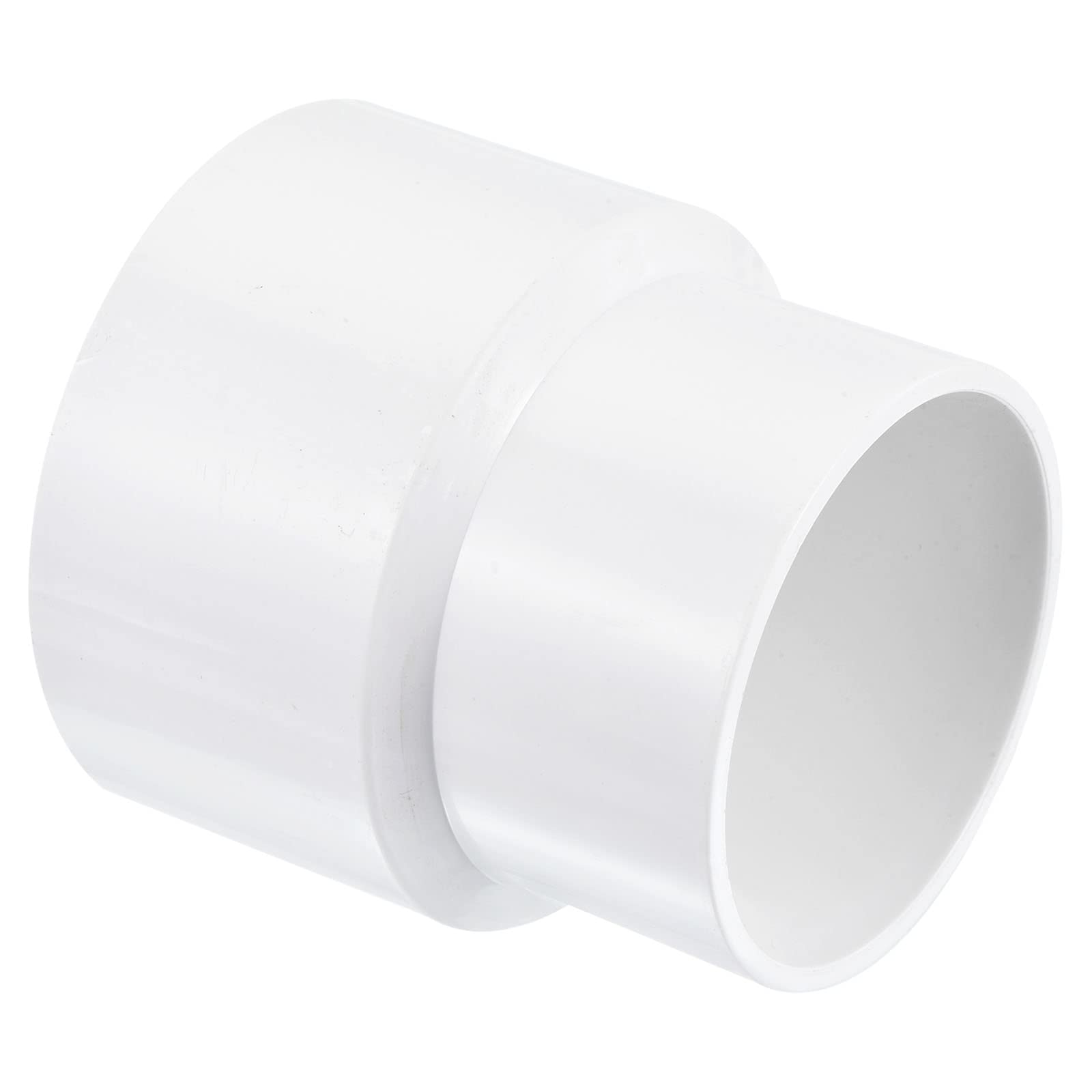 PATIKIL PVC Reducer Pipe Fitting 90mm to 75mm ID, Straight Coupling Adapter Connector, White