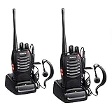 KOOBETON Walkie Talkie, KT-888S Two Way Radios Built in LED Torch for Camping Hiking Hunting Travelling Communication Walkie Talkies (2pcs Pack)