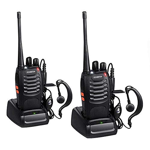 KOOBETON Walkie Talkie, KT-888S Two Way Radios Built in LED Torch for Camping Hiking Hunting Travelling Communication Walkie Talkies (2pcs Pack)