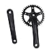 CDHPOWER 36T Single Speed Crankset 170mm x 36T for Mountain Road Bike Fixed Gear Bicycle Folding Bicycle(Square Taper, Black,36T, Sprocket)