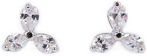 "WINDMILLS OF LUCKY" Women Earrings , 0.5 CARAT CZ DIAMONDS SILVER EARRING - 925 Silver Sterling Plated with 18K PLATINUM - Zirconia Diamond Gemstone Free Jewelry Box
