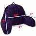 Deluxe Comfort Microsuede Bedrest – Reading and Bed Rest Lounger – Sitting Support Pillow – Soft But Well Stuffed Fiberfill – Backrest Pillow With Arms, Purple