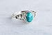 sandywident Genuine Women's 925 Sterling Silver Ring Oval Cut Natural Bohemia Turquoise Jewelry Birthday Proposal Christmas Gift Hollow Engagement Party Band Rings Size 6-10