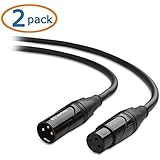 Cable Matters 2-Pack, Gold Plated XLR Male to Female Microphone Cable 6 Feet
