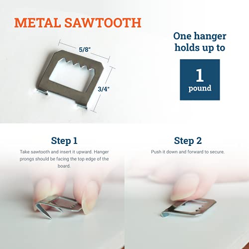 Foam Board Assortment Sawtooth Frame Hangers 25 Pack Includes Kwik