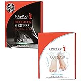 Baby Foot Exfoliant Foot Peel, Mint Scented, 2.4 Oz + Baby Foot Moisturizing Mask