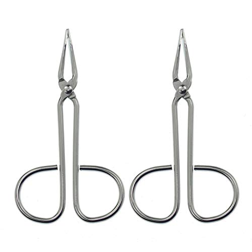 Motanar (2 Pack) Scissors Shaped Eyebrow Tweezers Clip - Flat Tip Tweezers Hair Plucker for Hair and Eyebrows Personal Care Multicolor (Silver & Straight) - Thumbnail 5
