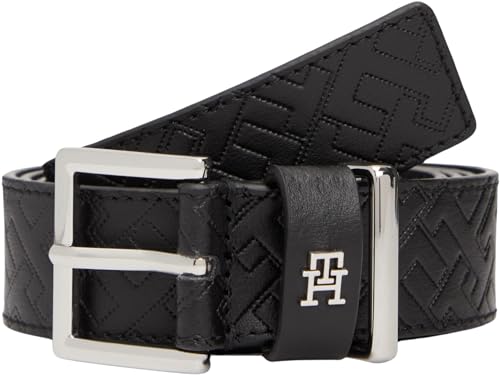 Donna Cintura Square 3,0 cm in Pelle, Blu (Black), 95 cm