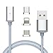 3 in 1 3ft High Speed Charging Magnetic Cable Nylon For Android Or Apple Product lightning type c micro usb