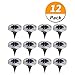 [ 12 Pack] Solar Ground Lights,Solar Garden Light,8 LED Garden Pathway Outdoor In-Ground Lights,Waterproof Disk Flood Lights Dark Sensing Landscape Lighting for Lawn Yard Patio - White