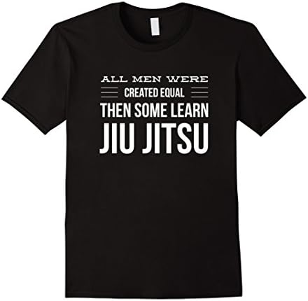 Mens SOME LEARN JIU JITSU Men BJJ Martial Arts Statement T-Shirt Large Black