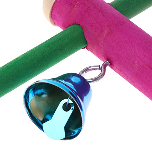 Seaskyer Parrots Playstand Bird Playground Wood Perch Gym Stand Playpen Bird Ladders Exercise Playgym for Electus Cockatoo Parakeet Conure Cockatiel Cage Accessories Exercise Toy