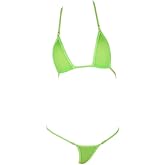 LinvMe Women's Extreme Sexy Hot Silk Micro Bikinis Set Mini Thong Swimwear