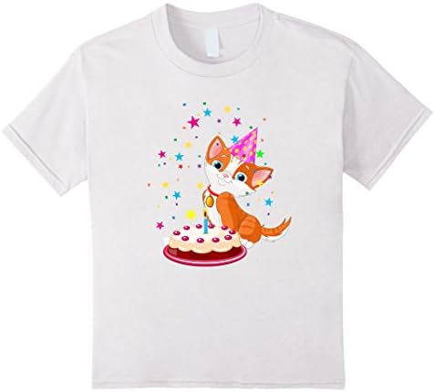 unisex-child Cat Birthday T-Shirt - Cats and Kittens Meow Or Never Feline 6 White
