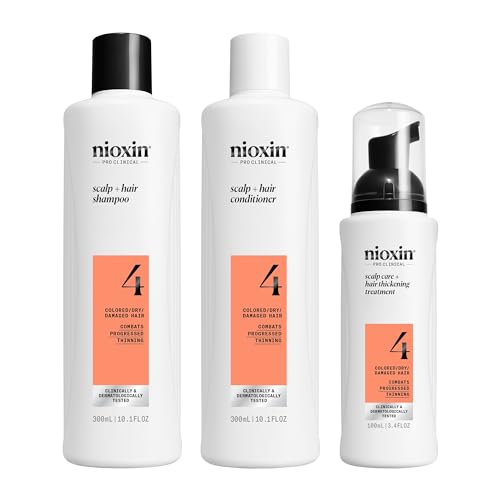 Photo 1 of Nioxin Scalp + Hair Thickening System 4 - Hair Thickening System for Colored Or Dry Damaged Hair with Progressed Thinning, Full Size (Packaging May Vary)