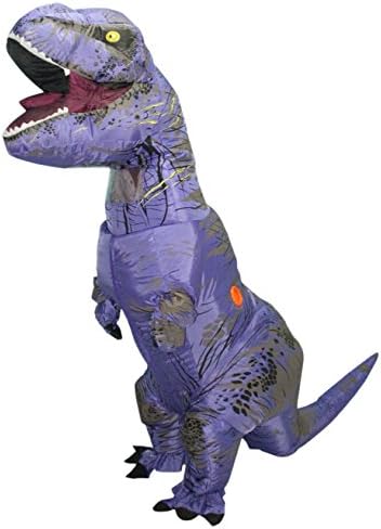Lakerui Funny Inflatable Blow Up T-Rex Dinosaur Fancy Costumes for Adult Purple
