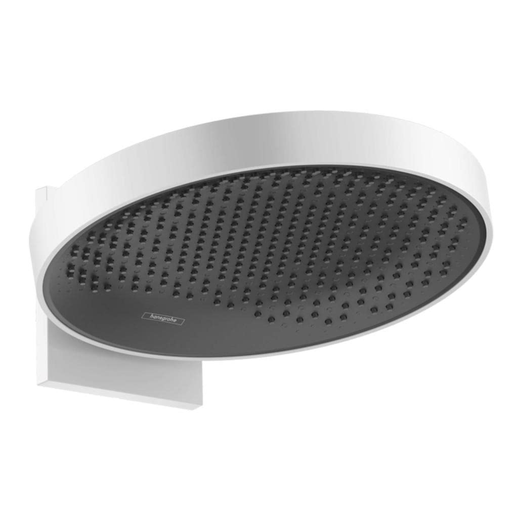 hansgrohe 26230700 Rainfinity Overhead Shower 360, 1 Spray with wall connector, Matt White
