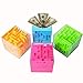 Marstoy Money Maze Puzzle Box, Money Holder Puzzle Gift Money Puzzle Boxes for Kids and Adults Birthday Christmas (4 Pack)