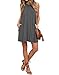 AUSELILY Women's Sleeveless Pockets Casual Swing T-Shirt Dresses (M, Gray)