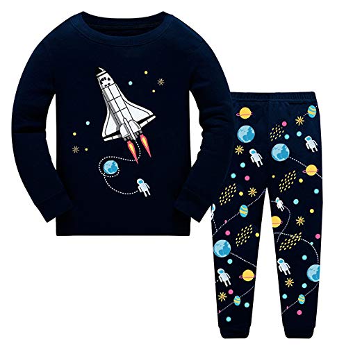 GSVIBK Boy Pajamas Kids Cotton 2 Piece Sleepwear Short Sleeve Pajama Set Toddler Pajamas K 8Years 239