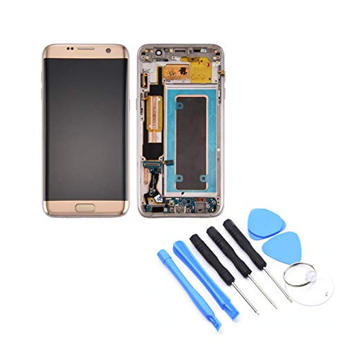 Cumtur Mobile Phone Display Screen,LCD Display Touch Screen Digitizer Assembly with Frame Mobile Phone Replacement Parts for Samsung Galaxy S7 Edge G935F