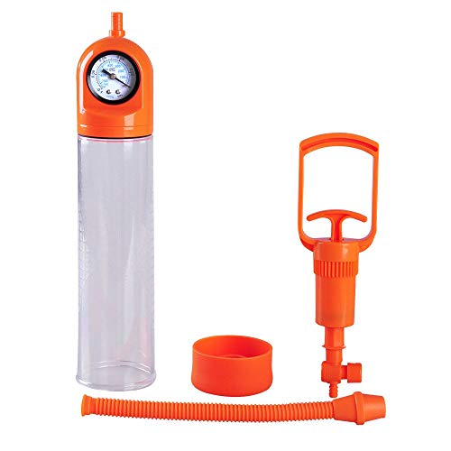 Vacuum Pump, Enlarger Pumps Sx Toy with Barometer for Men (Orange)