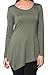 Free to Live Long Asymmetrical Handkerchief Hem Fitted Tunic