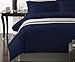 Spirit Linen Hotel 5Th Ave New York Collection 2-Piece Luxurious Ultra Soft Duvet Cover with Pillow Cases, Twin, Navy