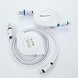 ZMD(TM) 2-PACK!EXTRAL LONG 6ft/ nearly 2 meters! Retractable Micro USB Retractable Cable, High Speed Retractable Sync & Charge Micro-USB Data Cable for Samsung lg htc sony (2-PACK!BLACK AND WHITE)