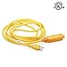 Supmart 10 Feet Power Extension Cord 3 Prong Indoor Outdoor 14/3 SJTW NEMA 5-15 14 AWG Power Extension Cable Cord Yellow - 125 Volts at 15 Amp 1875Watt UL Listed