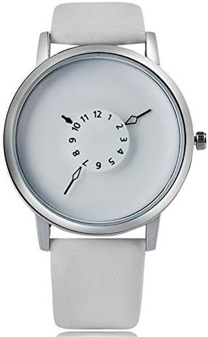 Turntable Geek Watch for Men Women, No Pointer Gradient Color Dial, Cool Unisex Vortex Spiral Watches