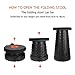 Portable Telescoping Stool Folding Camping Stool Seat for Fishing Hiking Traveling Outdoor Activitiesthumb 1