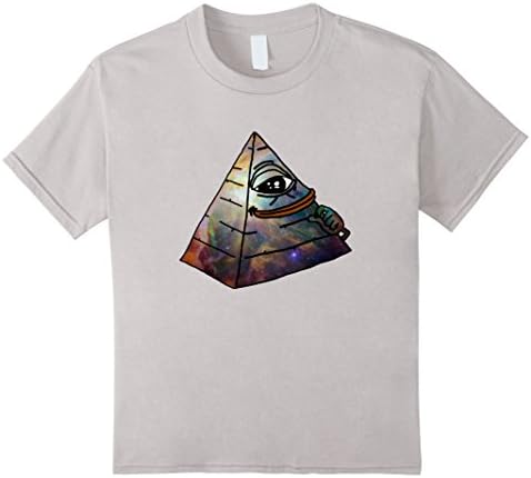 Kids Rare Cosmic Space Galaxy Pepe T-Shirt | Illuminati Edition 12 Silver