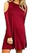 Offergood Women's Spring Sexy Cold Shoulder Long Sleeve Casual Loose Fit Flowy T Shirt Dress