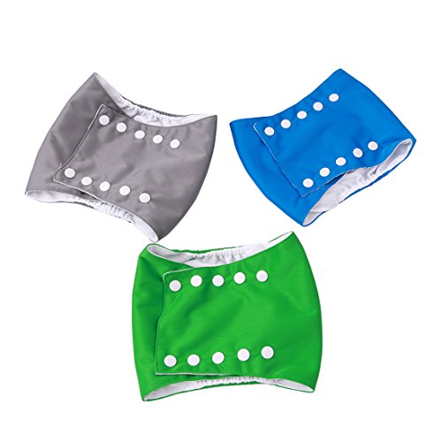 EH-LIFE 3pcs Male Dog Belly Bands,Washable Dog Diapers,Durable Comfortable Stylish Dog Wraps - Thumbnail 2