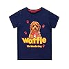 Waffle the Wonder Dog Meisjes T-Shirt Blauw