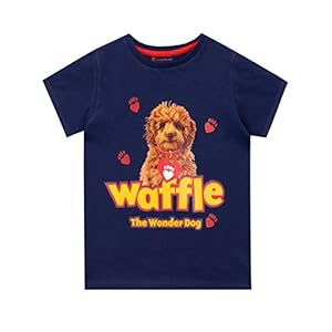 Waffle the Wonder Dog Meisjes T-Shirt Blauw