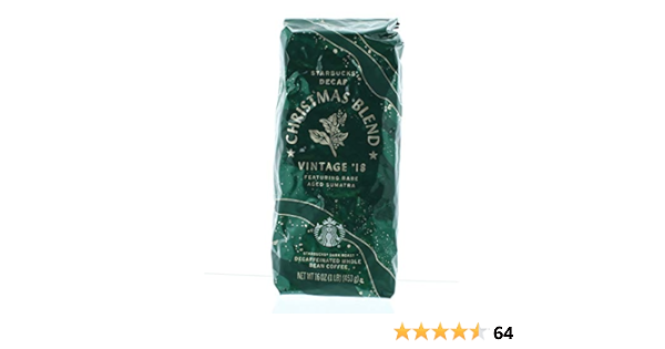 Starbucks Decaf Christmas Blend 2022 Starbucks Christmas Blend Decaf 16 Oz (1 Lb) - Whole Bean : Gourmet Coffee  Gifts : Grocery & Gourmet Food - Amazon.com