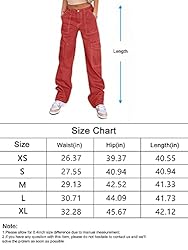 QYANGG High Waist Cargo Pants Women Stretch Baggy