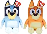 TY Bluey Beanie Babies Set of 2 Bluey and Bingo 17cm Plush Toys