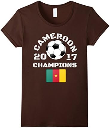 Womens Cameroon Soccer Jersey Africa Champions Gift T-Shirt Medium Brown