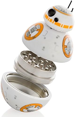 Star Wars Herb Grinder, BB-8 Droid Weed Grinder With Pollen Keef Catcher, Perfect Size 2" 3-Pieces, With Stash Storage Container For Weed &amp; Tobacco &amp; Spices - Gift Box