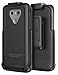 Encased Belt Clip Case Compatible with LG G6 - Ultra Protective Rebel Armor with Rotating Holster (Matte Black)
