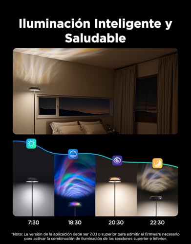 Govee Floor Lamp with Three Independent Zones RGBIC, Floor Lamp with Wavy Lighting, Compatible with Matter and Alexa, 80+ Scene Modes, 1000lm, 2700-6500K, Ideal for Living Room and Bedroom