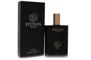 PureScents Stetson Black - Original Cologne for Men - Masculine Woody, Dark and Spicy Scent with Fragrance Notes of Sandalwood, Spices, and Suede - 3.4 Fl Oz