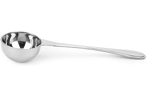 CHEOTIME Stainless Steel Coffee Scoop, 10g Capacity Metal Measuring Spoon Coffee Bean Spoon with Long Handle Tablespoon Scoop