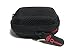 Qladcase for AirPods Hard Carrying Case, Compact Earbuds Holder MP3 Bluetooth iPod Earphones Earbuds Apple Headphones, Zipper Enclosure Perfect for Accessories (Black/Red NO Internal NET)